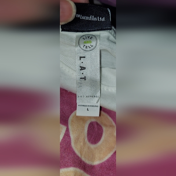 Officially Star Wars Princess Leia Licensed Love You White  T-Shirt in Size Lg - Picture 4 of 7